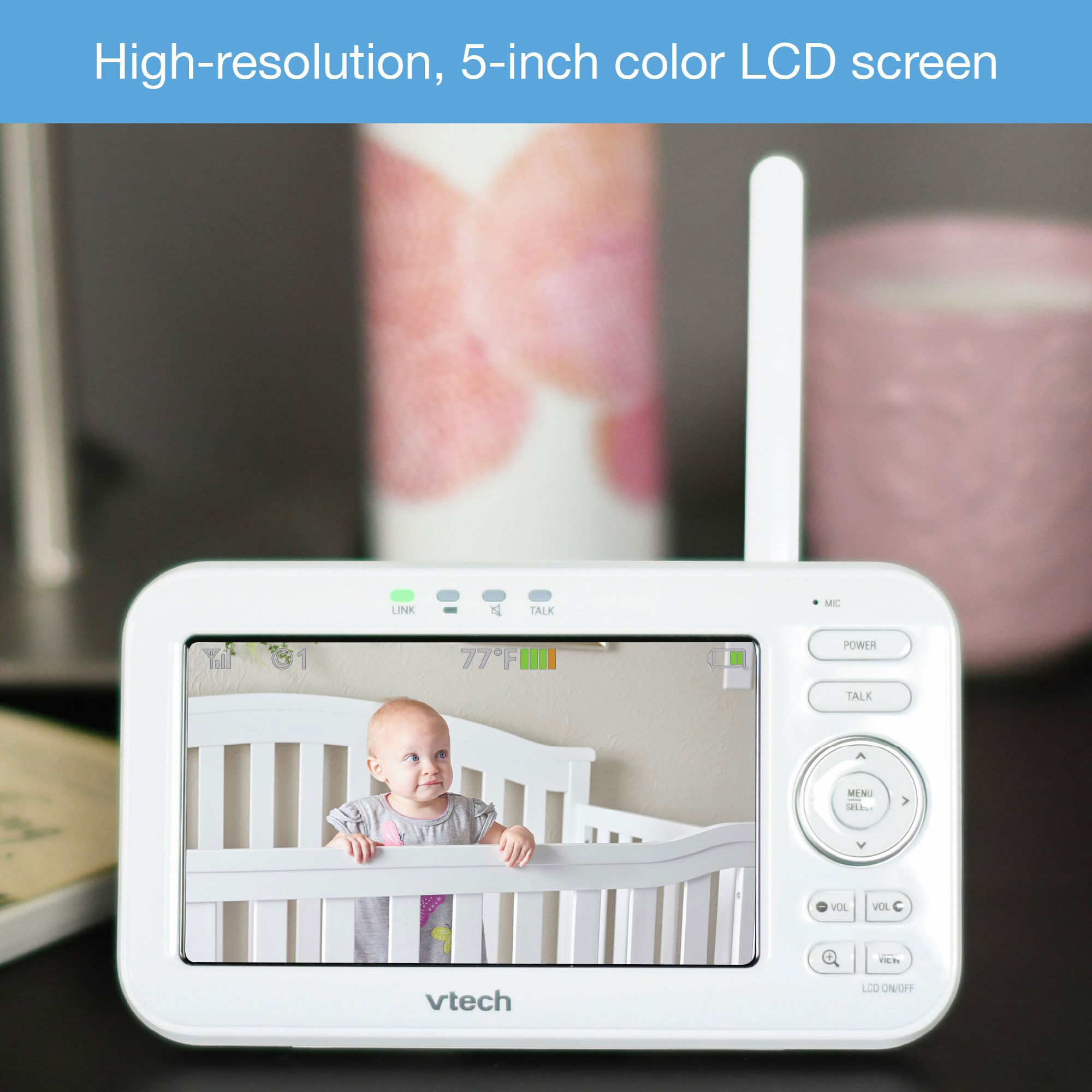 Vtech baby monitor vm5251 extra camera sales