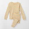 4 ans pyjama deux pièces en coton biologique - rayures miel