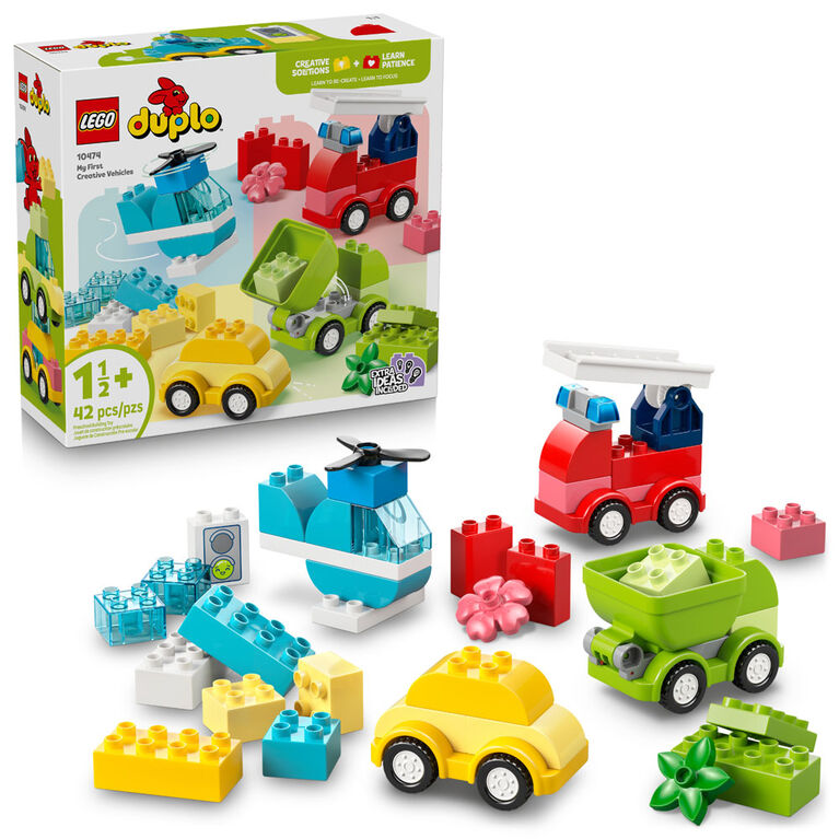 LEGO DUPLO Mon Premier Les V&eacute;hicules Cr&eacute;atifs, Jouet d'Apprentissage avec de Nombreuses Options de Construction 10474