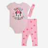 Disney Minnie Mouse ens3mcx Cache-couche/Pantalon Legging et Bandeau Rose 3/6M