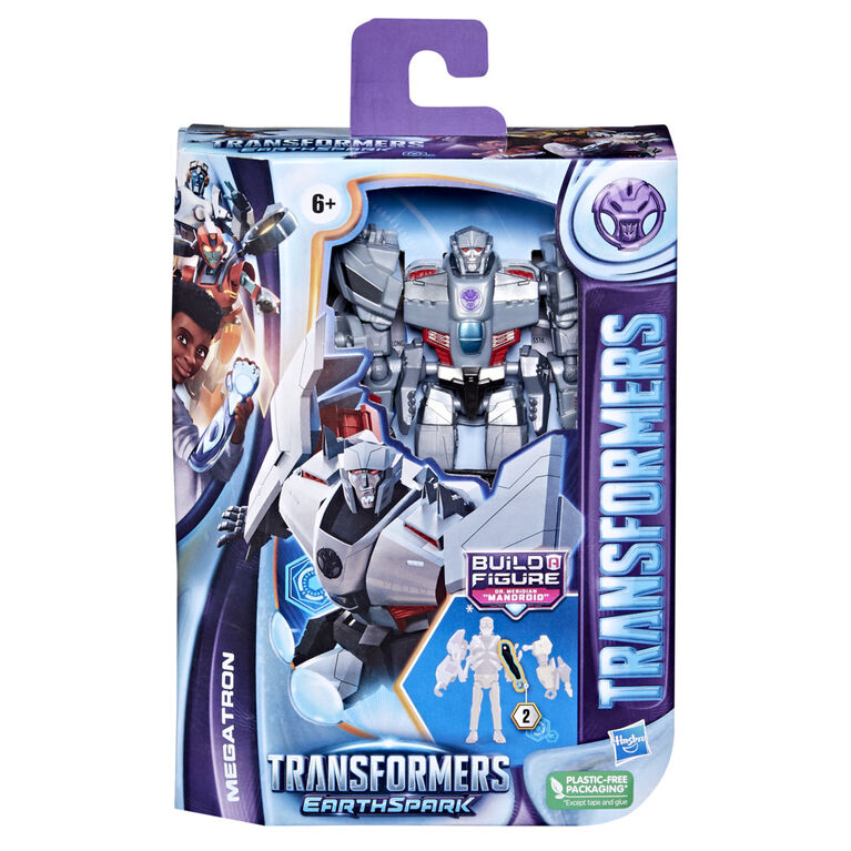 Transformers Toys EarthSpark Deluxe Class Megatron Action Figure, 5-Inch, Robot Toys