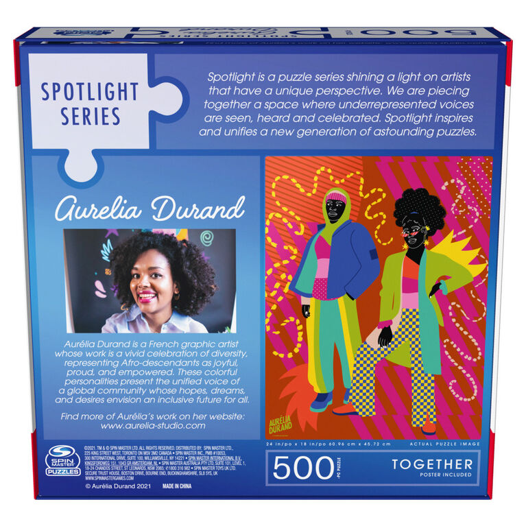 500-Piece Jigsaw Puzzle, Artist Spotlight Series Aurelia Durand, Together, by Spin Master Puzzles - English Edition