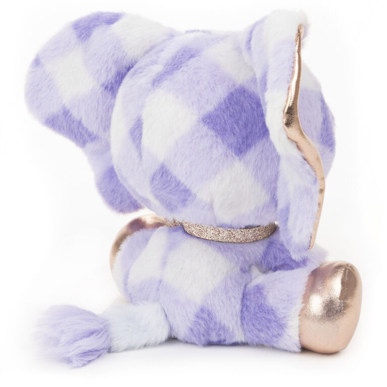 GUND P.Lushes Designer Fashion Pets Ella L'Phante Elephant Premium Stuffed Animal, Blue and Gold, 6"