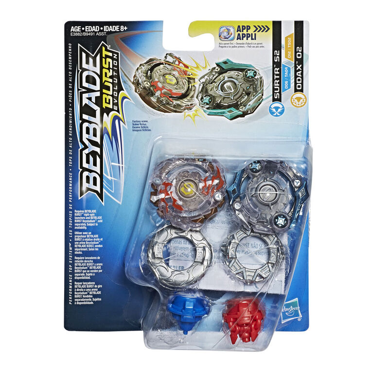 Beyblade Burst Evolution Dual Pack Surtr S2 and Odax O2