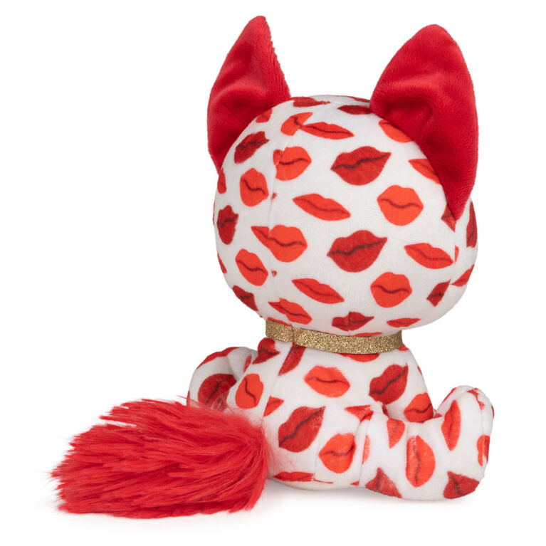P.Lushes Pets Gem Stars Collection, Scarlett Smooches Fox Stuffed Animal, White/Red, 6"
