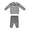 Rock a bye Baby Knit Jumper with Pocket Detail & Trousers: Grey 0-3M