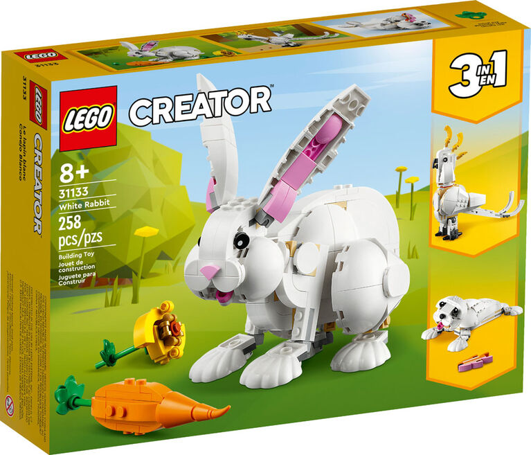 LEGO Creator Le lapin blanc 31133 Ensemble de jeu de construction 3en1 (258 pièces)
