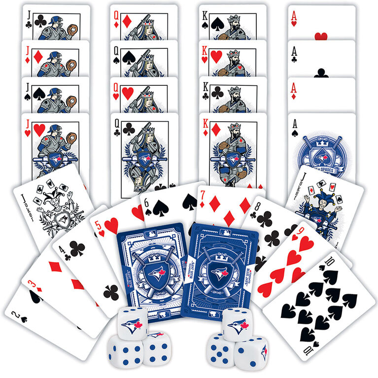 Masterpieces Puzzle Company Toronto Blue Jays Two Decks Of Playing Cards & Dice Set Card Game