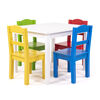 Kids Wood Table and 4 Chairs, Primary