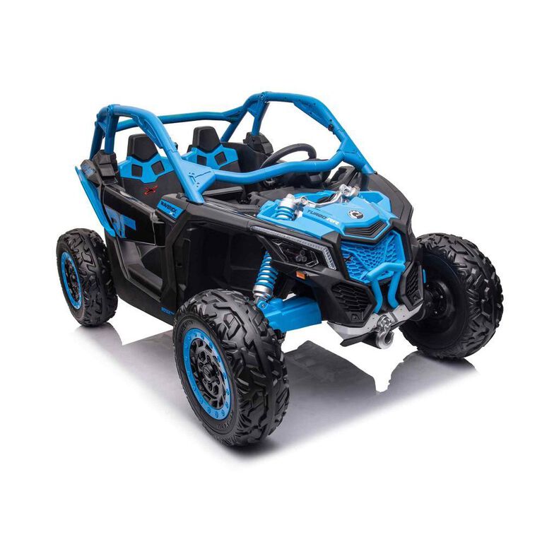 KIDSVIP Can-Am Maverick 2X24V Kids' & Toddlers' 4X4 Ride-On UTV Buggy w/ RC - Blue