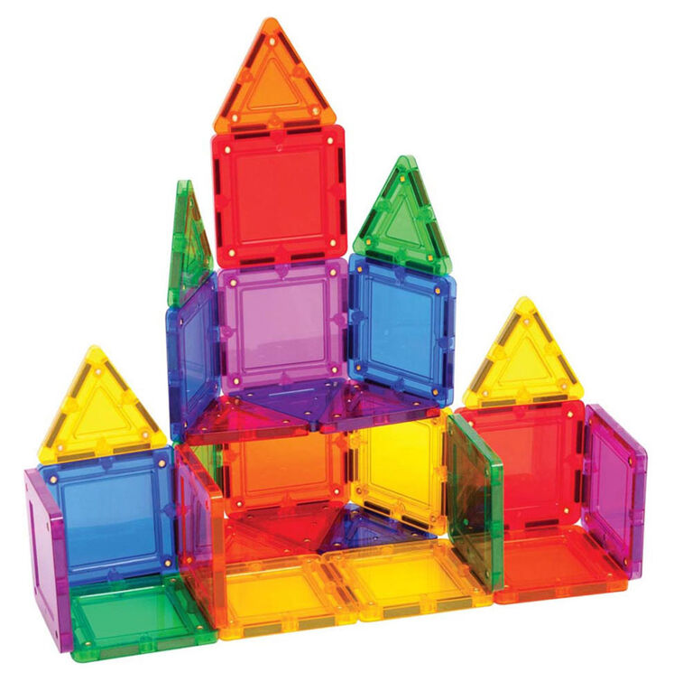 Magformers TileBlox Rainbow 30 Pieces - With Magnetic Activity Board