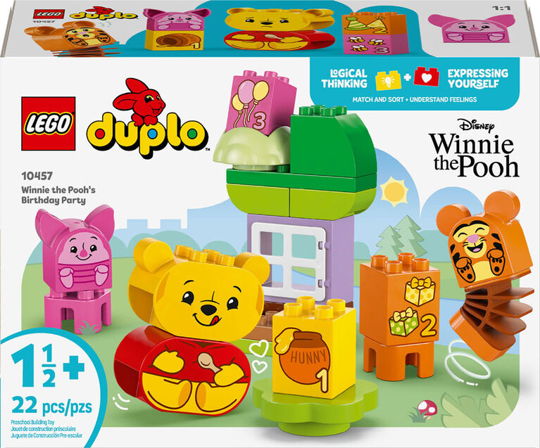 LEGO DUPLO Disney Winnie the Pooh's Birthday Party - Toddler Toy for 1 year Old Boys and Girls - 10457
