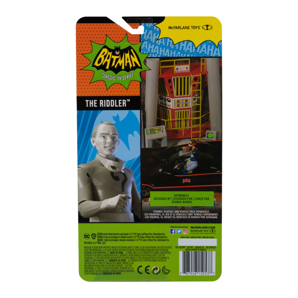 DC Retro 6" Wave 5 Batman 66 - Riddler (Black and White TV Variant) - R Exclusive