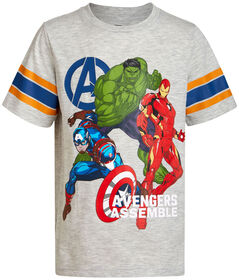 Marvel - Short Sleeve Tee - Avengers / Grey / 5T