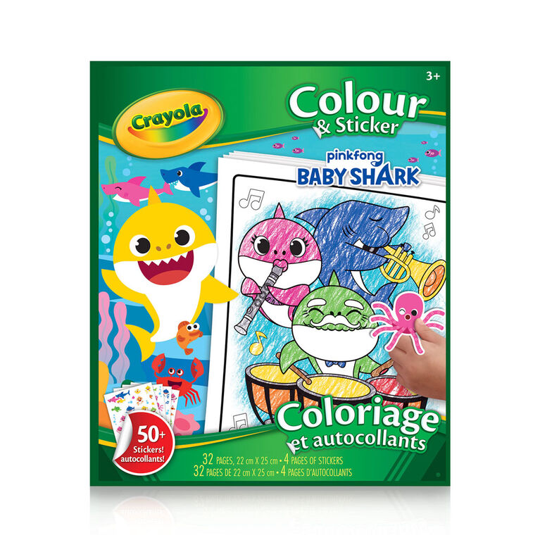 Colour Sticker Book Baby Shark Toys R Us Canada