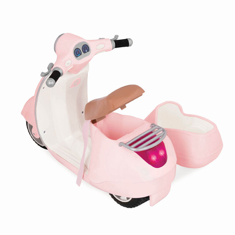OG Ride Along Scooter, Our Generation, Scooter avec nacelle latérale pour poupées de 18 po