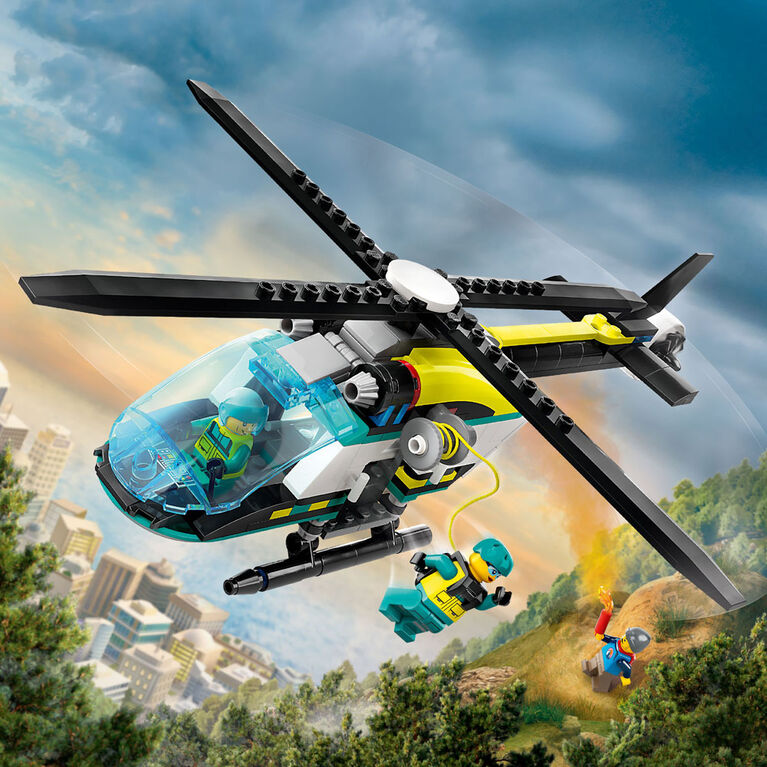 LEGO City Emergency Rescue Helicopter Building Kit 60405