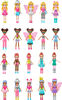 Polly Pocket- Coffret de jeu - Collection Mode Safari, 4 poupées