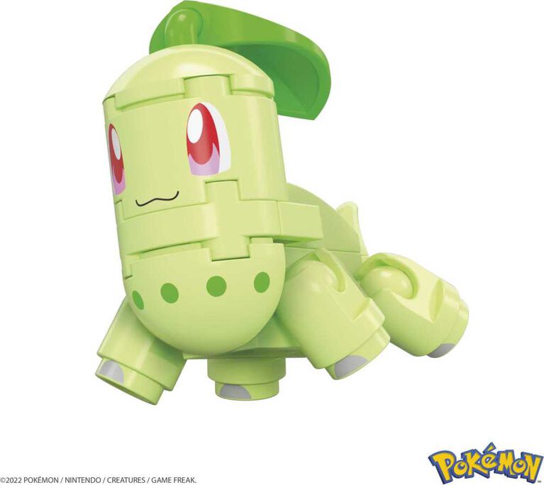 MEGA Pokemon Chikorita building set with 19 pieces and Poke Ball