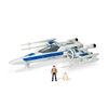 Star Wars 5" Vehicle & Figure Assortment -  T-70 X-Wing (Blue & White) Poe Dameron (Super-Rare)
