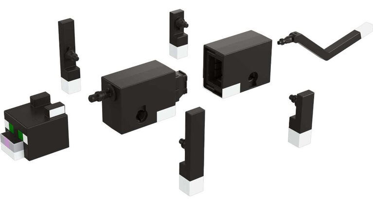 Minecraft - Figurines à Assembler - Figurine - Chat Tuxedo