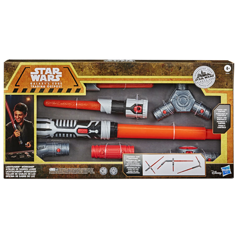 Star Wars Galaxy's Edge Lightsaber Workshop Power and Control Electronic Lightsaber Roleplay Item - R Exclusive