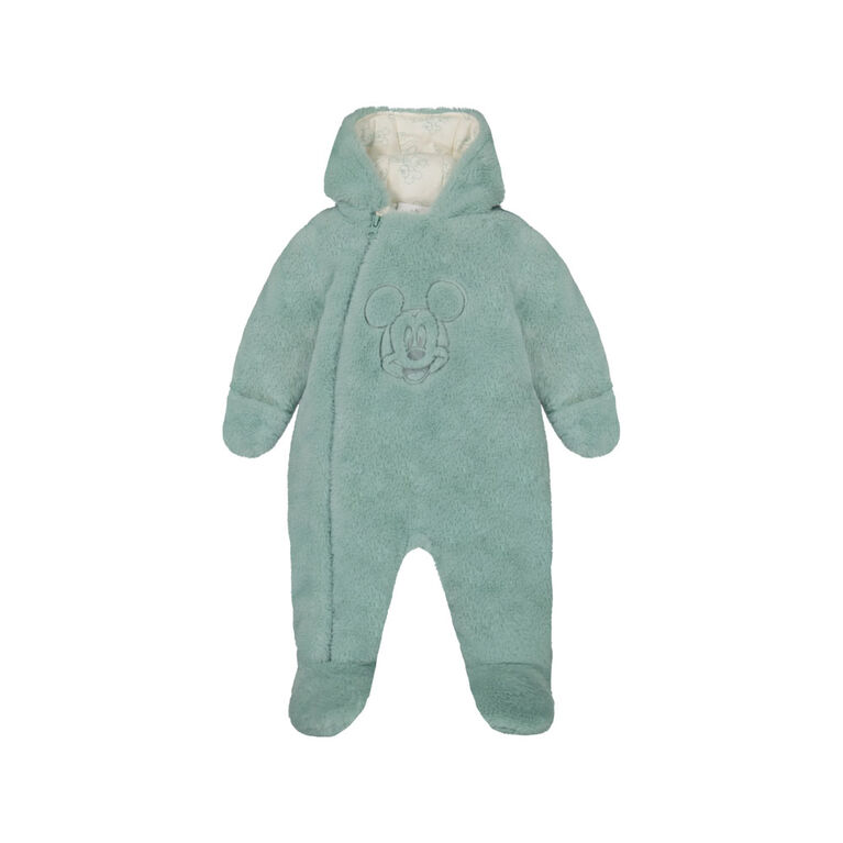Mickey Pram Fausse Fourrure Vert 6-12M