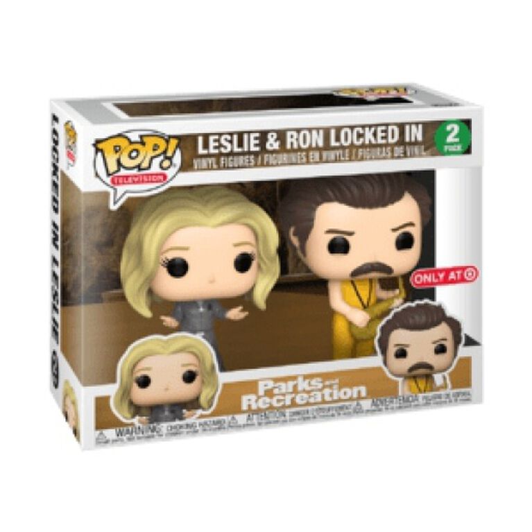 Funko POP! TV: Parks and Recreation - 2pk Locked In Ron and Leslie - R Exclusive
