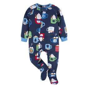 Gerber Childrenswear - 1-Pack Blanket Sleeper - Mug - Blue 4T