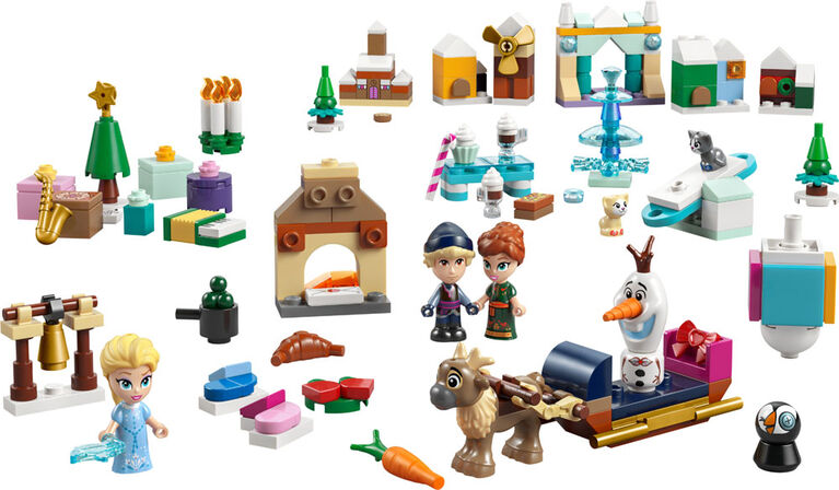LEGO Disney La Reine des Neiges Le Calendrier de l'Avent 2025, Jouet Fantastique, Ensemble de Construction avec Personnages de Film 43273