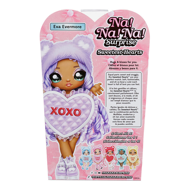 Na Na Na Surprise Eva Evermore - Lavender Teddy Bear-Inpired 7.5" Fashion Doll