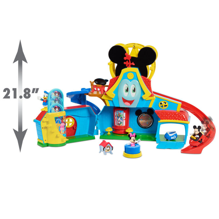 Disney Junior Mickey Mouse Funny the Funhouse 14 Piece Lights and Sounds Playset, Includes Mickey Mouse and Donald Duck Figures