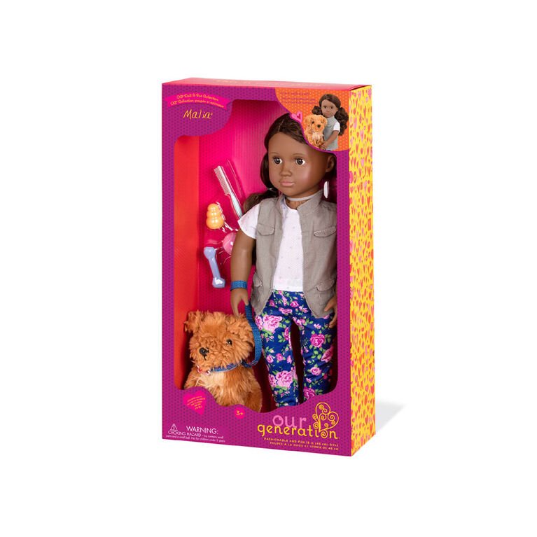 Our Generation, Malia, 18-inch Doll and Pet Set - R Exclusive