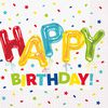 Balloon Birthday Serviettes de Table, 16un - Édition anglaise