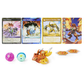 Bakugan Evolutions, Shartktar with Nano Widow and Sludgem Platinum Power Up Pack