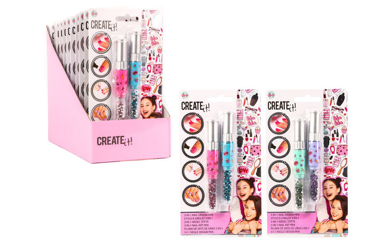 CREATE IT! Nail Art 3 In 1 Pen 2-Pieces Display