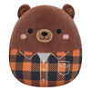 Squishmallows 7.5" - Omar the Brown Bear with Plaid Jacket