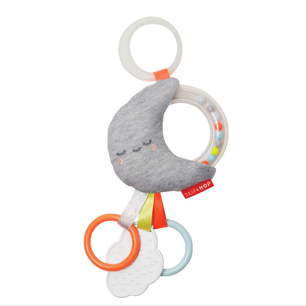 Skip Hop Silver Lining Cloud Rattle Moon Stroller Toy Babies R Us Canada