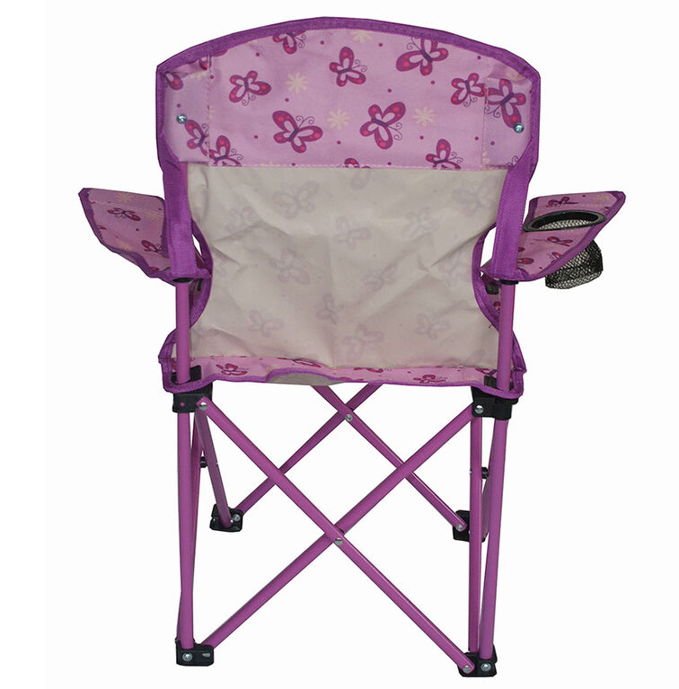 Sizzlin' Cool Purple Butterflies Junior Printed Fabric Chair