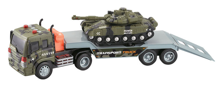 Dragon Wheels: City Service Camion de Transport avec Réservoir Militaire de Puissance