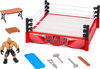 WWE - Coffret de jeu + figurine - Knuckle Crunchers - Ring à rebonds