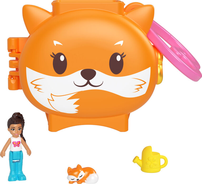 Polly Pocket Dolls and Playset, Mini Travel Toys, Pet Connects Fox