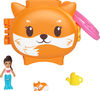 Polly Pocket Dolls and Playset, Mini Travel Toys, Pet Connects Fox