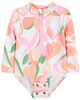 Carter's Floral One Piece Rashguard 5T