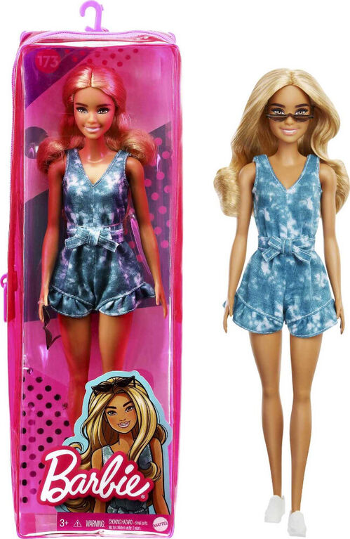 Barbie - Fashionistas - Poupée173, cheveux longs blonds, combishort