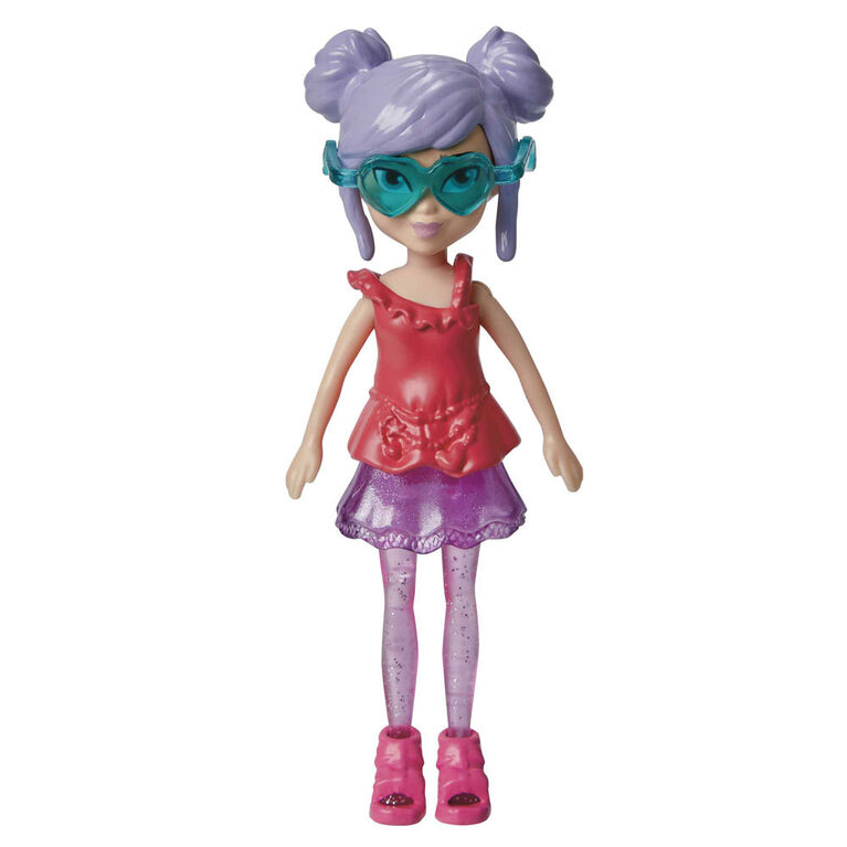 Polly Pocket Doll & 18 Accessories, Doll & Bunny Tinted-Transparent Pack