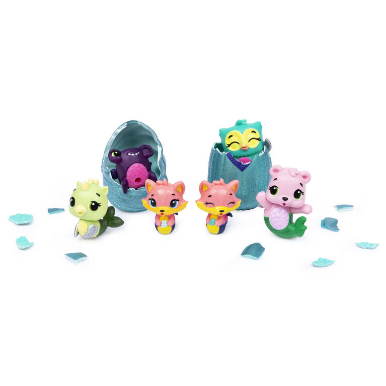 Hatchimals CollEGGtibles, Pack de 4 + bonus 'Mermal Magic' avec Hatchimals Saison 5.