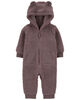 Carter's Bear Sherpa Jumpsuit Brown 24M