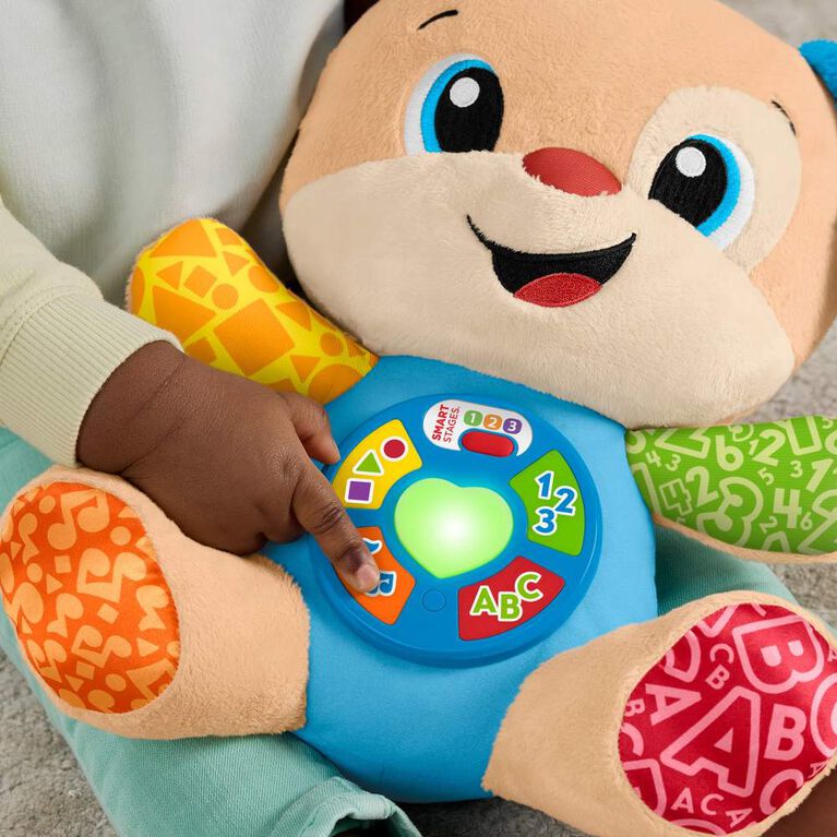 Fisher-Price Laugh & Learn Smart Stages Puppy Plush Baby Musical Learning Toy, Multilanguage Version