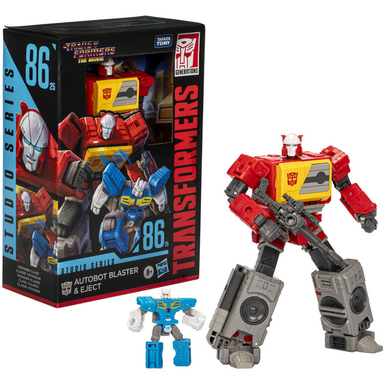 Transformers Generations Studio Series, figurines 86-25 Autobot Blaster et Eject classe Voyageur, Les Transformers : le film - Notre exclusivité